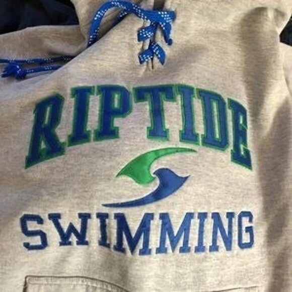 Riptide Swimming sz S Lace Up Front Tie Sweatshirt - Picture 3 of 7